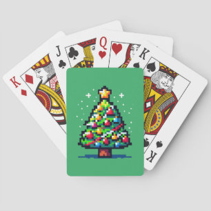 Pixel Julgran - Retro Festive Helgdag Casinokort
