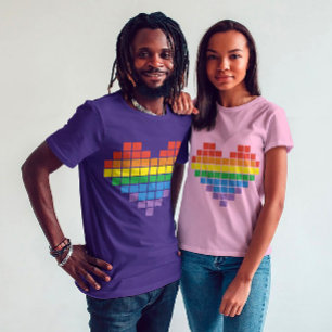 Pixel Kärlek: Pridet firar HBT-QIA+ T Shirt