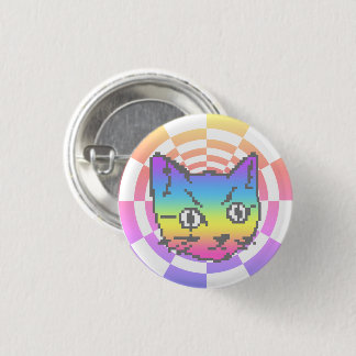 PIXEL KATTUNGE PSYCHEDELIC RAINBOW-KNAPP KNAPP