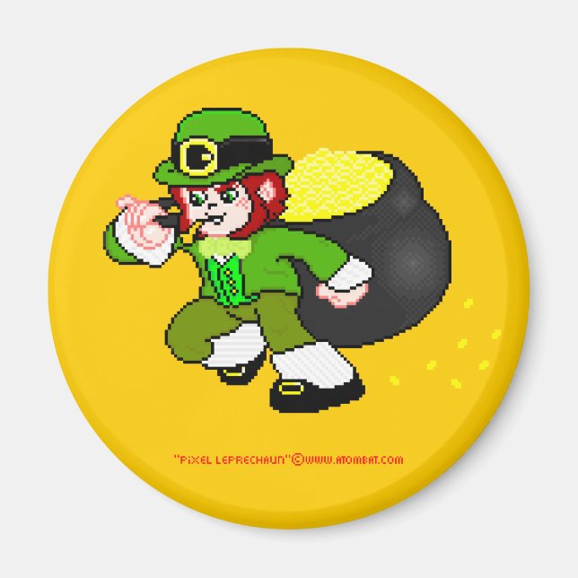 Pixel Leprechaun Magnet 4 (Framsidan)