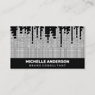 Pixel Ljud Pub-bakgrund Visitkort