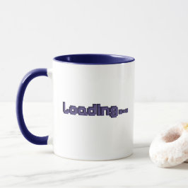 Pixel Loading Gamer Mugg - Marinblå & Lila