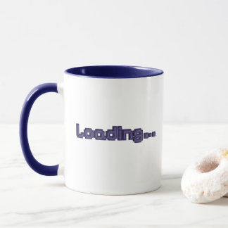 Pixel Loading Gamer Mugg - Marinblå & Lila