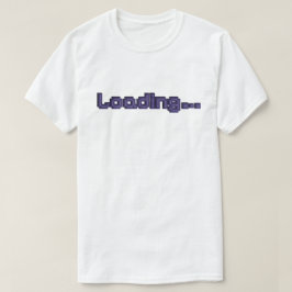 Pixel Loading Gamer T-Shirt - Lila på Vit