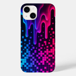 Pixel Melt Glitch Aesthetic iphone case