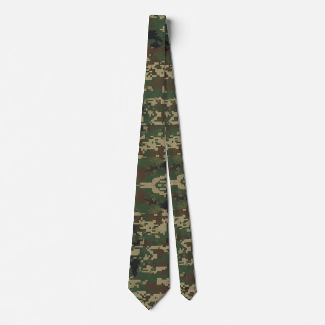 Pixel Militär Kamuflagemönster Slips (Framsida)