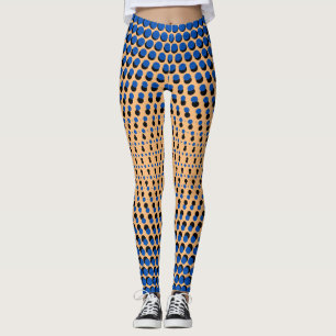 Pixel Mönster 09.BBLK.w Orange BG Leggings