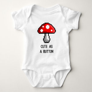 Pixel Mushroom Baby Bodykostym T Shirt