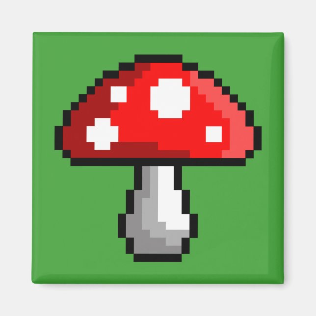Pixel Mushroom Magnet (Framsidan)