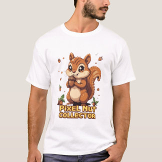 Pixel Nöt Collector - Cute 8-bitars Chipmunk Arcad T Shirt