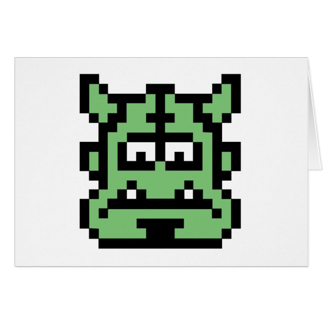 Pixel Ogre Hälsningskort (Framsidan Horizontal)