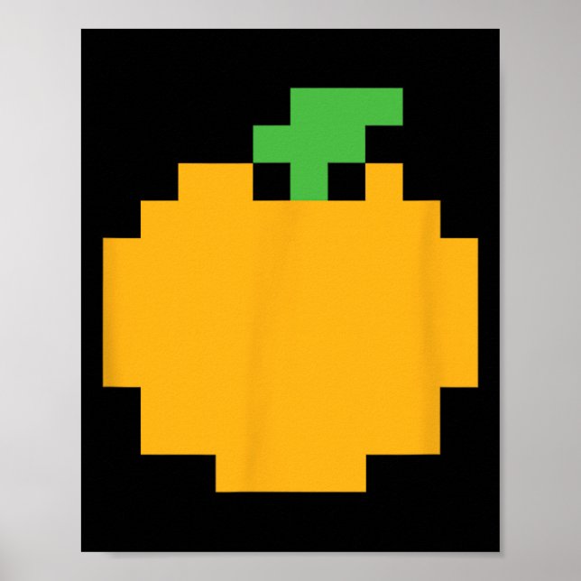 Pixel Orange 80-tals TV-spel Halloween Enkel Grupp Poster (Framsidan)