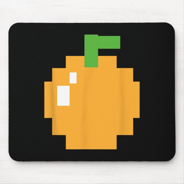 Pixel Orange 80s Retro Arcade Video Game Halloween Musmatta (Framsidan)
