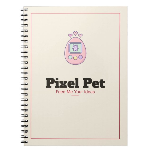 Pixel Pet Virtuell Djur Spiralblock (Framsidan)