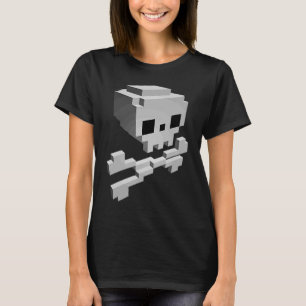 Pixel Pirat Skull & Crossbone Jolly Roger T Shirt