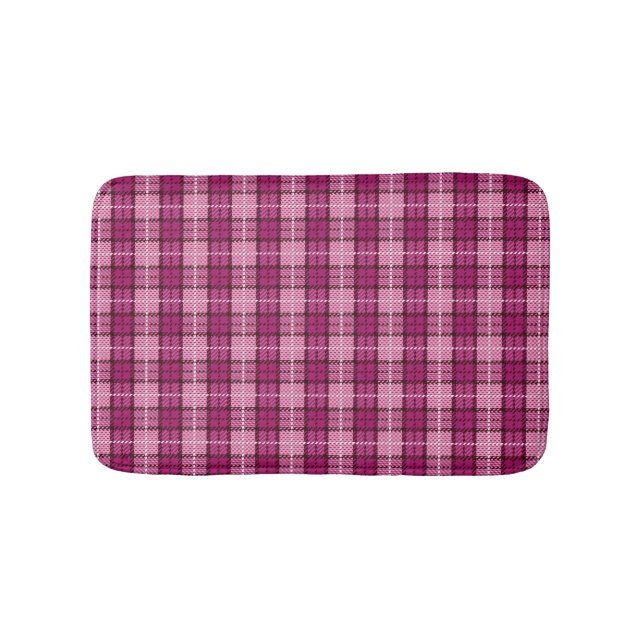 PIXEL Plaid_Magenta-Black Badrumsmatta (Framsidan)