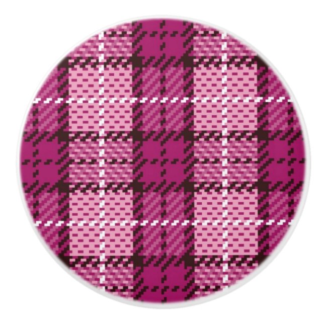 PIXEL Plaid_Magenta-Black Knopp (Framsidan)