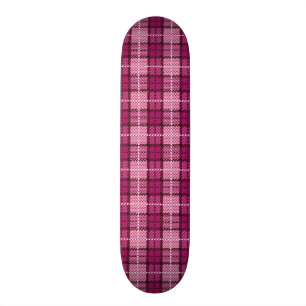 PIXEL Plaid_Magenta-Black Skateboard Bräda 20,5 Cm