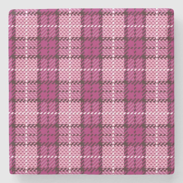 PIXEL Plaid_Magenta-Black Stenunderlägg (Framsidan)