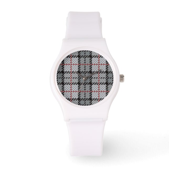 Pixel Play i Grått med Red Rand Armbandsur (Framsida)