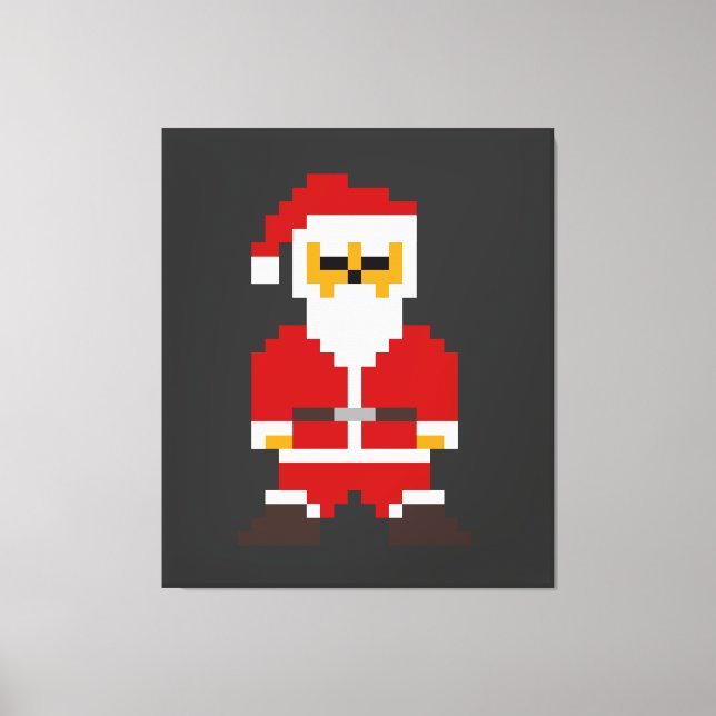 Pixel Pose Tomte Canvastryck (Framsida)