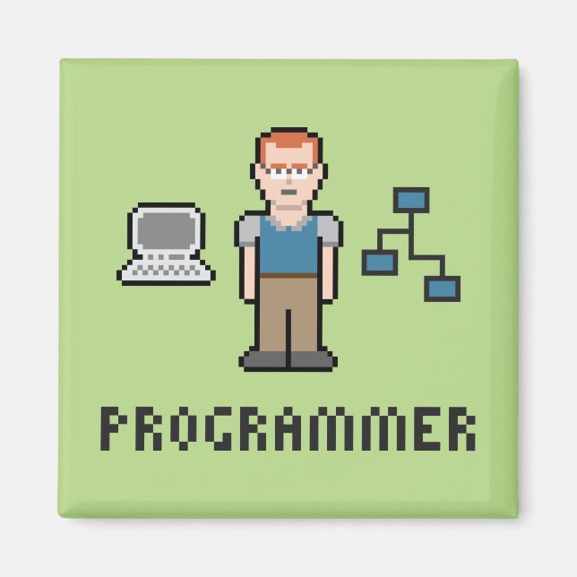 Pixel Programmer Magnet (Framsidan)