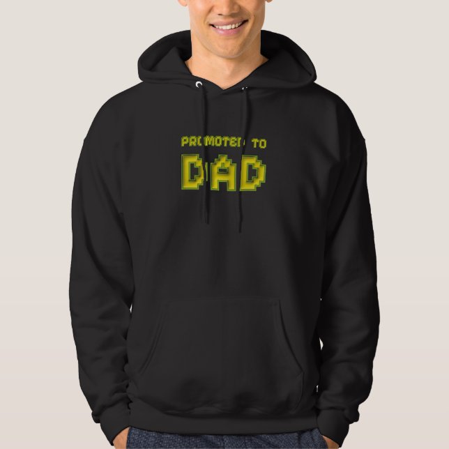 Pixel Promoted to Dad Gamer Hoodie (Framsida)