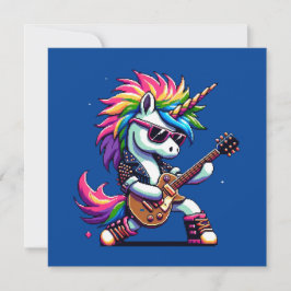 Pixel Punk Sten Unicorn Inbjudningar