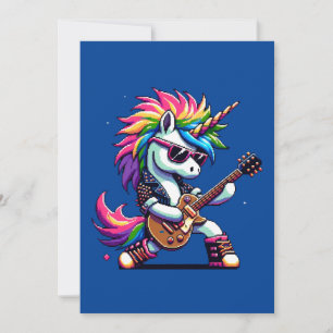 Pixel Punk Sten Unicorn Julkort