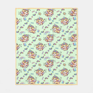 Pixel Puppicorn Hund Nursery Blanket Fleecefilt