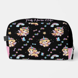 Pixel Puppicorn Whimsical Hund Toiletry Bag