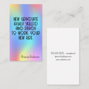 Pixel Rainbow Background Visitkort