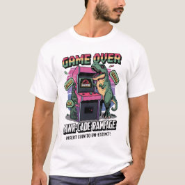 Pixel Rawr-cade-ampage: T-Rex-omstarten T Shirt