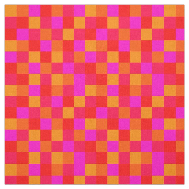 Pixel Rot Orange Pink Farben Pattern Tyg (Provkarta)