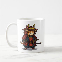 Pixel Samurai Cat Kaffemugg