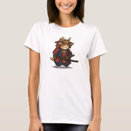 Pixel Samurai Cat T Shirt