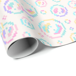 Pixel Såpbubblor Mönster Presentpapper