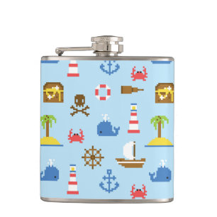 Pixel Sea Art Mönster Fickplunta