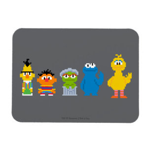 Pixel Sesame Street-tecken Magnet