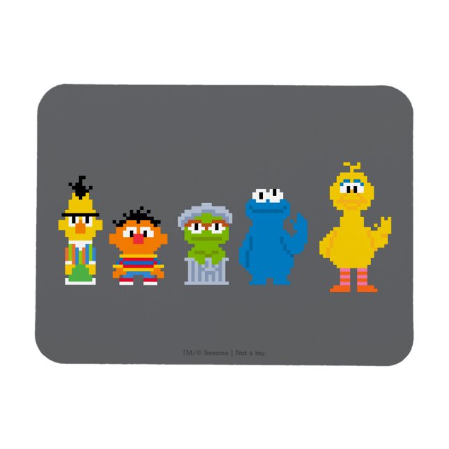 Pixel Sesame Street-tecken Magnet (Horisontell)