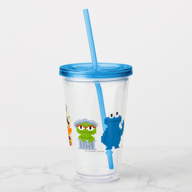 Pixel Sesame Street-tecken Take Away Mugg (Vänster)