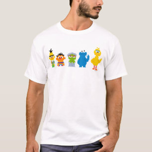 Pixel Sesame Street-tecken Tee Shirt