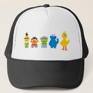 Pixel Sesame Street-tecken Truckerkeps