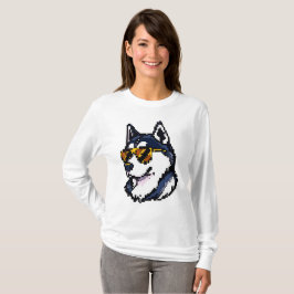 Pixel Siberian husky T Shirt