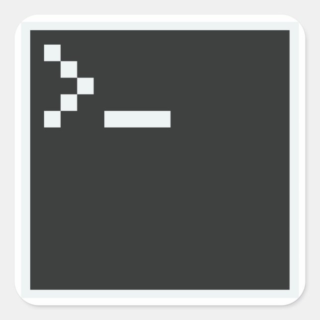 Pixel-Snäcka Fyrkantigt Klistermärke (Framsida)