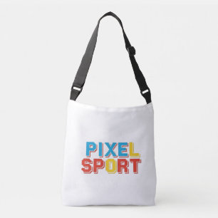 Pixel Sport Bag   Retro Gamer Gym & Travel Tote Axelväska