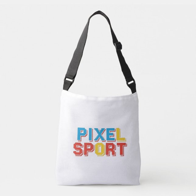Pixel Sport Bag | Retro Gamer Gym & Travel Tote Axelväska (Framsida)
