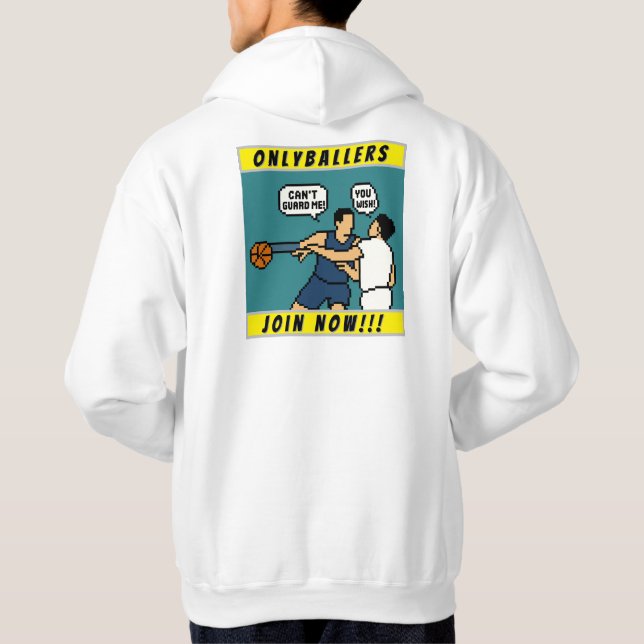 Pixel Sport Basketball Hoodie - Retro Gaming Sport (Baksida)