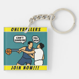 Pixel Sport Basketball Keychain - Retro Gaming Sty