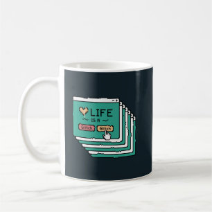 PIXEL TABS GAMING LIFE ÄR EN GLITCH KAFFEMUGG
